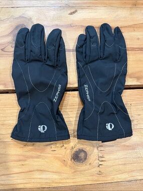 PEARL IZUMI M Black Zepyrr Cycling Shell Gloves Water Resistant